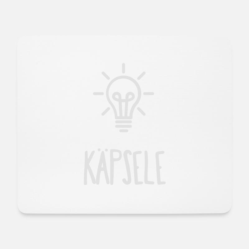 Käpsele Glühbirne Geschenk für schlaue Leute - Mousepad (Querformat) - Weiß