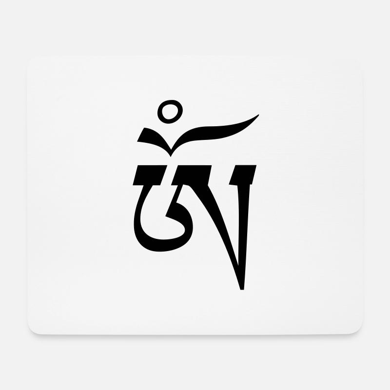 Aum OM Tibetisch - Mousepad (Querformat) - Weiß