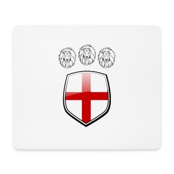 Drei Löwen England Fußball englische Fahne - Mousepad (Querformat) - Weiß - Vorne