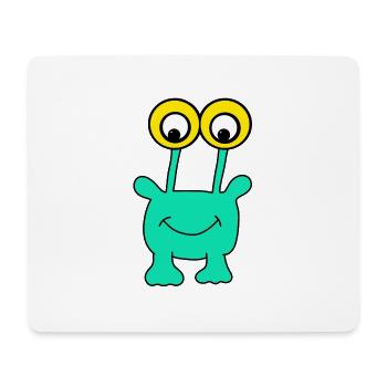 Monstre drôle - Tapis de souris (format paysage) - blanc - Devant