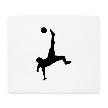 Kick it! Fußball Fallrückzieher - Mousepad (Querformat) - Weiß - Vorne