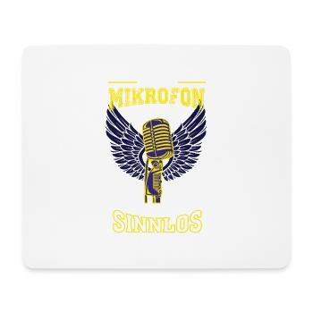 Mikrofon Singen Sänger Leben sinnlos - Geschenk - Mousepad (Querformat) - Weiß - Vorne