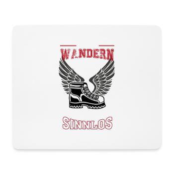 Wandern rot Leben sinnlos - Geschenk - Mousepad (Querformat) - Weiß - Vorne