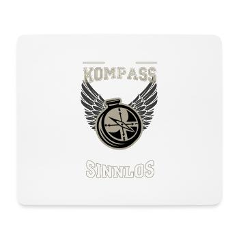 Kompass Geocaching Leben sinnlos - Geschenk - Mousepad (Querformat) - Weiß - Vorne