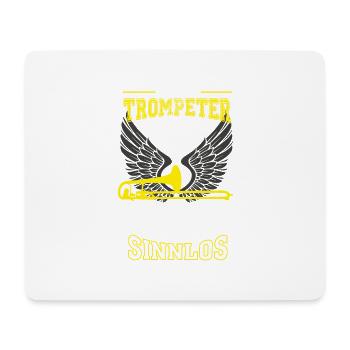 Trompete Musik Leben sinnlos - Geschenk - Mousepad (Querformat) - Weiß - Vorne