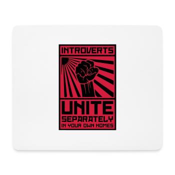 Introverts Unite! (Séparément dans votre propre maison) - Tapis de souris (format paysage) - blanc - Devant