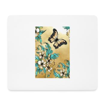 papillon - Tapis de souris (format paysage) - blanc - Devant