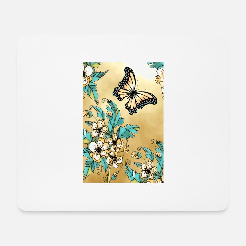 Schmetterling - Mousepad (Querformat) - Weiß