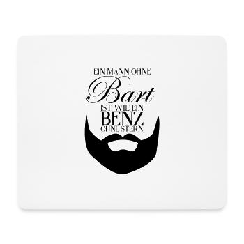 Bart, Beard - Spruch - Geschenk Idee Männer - Mousepad (Querformat) - Weiß - Vorne