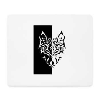 Déclaration de tatouage Tribal Wolf Wild Fantaisie - Tapis de souris (format paysage) - blanc - Devant