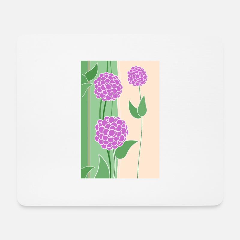 Blumen - Mousepad (Querformat) - Weiß