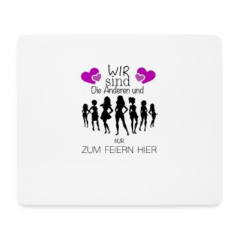 Junggesellin - Mousepad (Querformat) - Weiß - Vorne