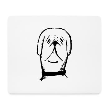 cool dog 7 black - Mouse Pad (horizontal) - white - Front