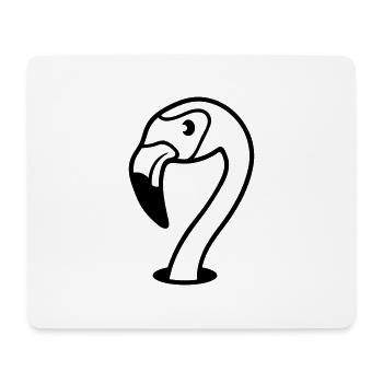 face head hole floor flamingo clip-art comic car - Mouse Pad (horizontal) - white - Front