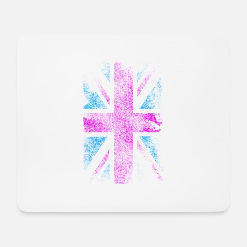 Union Jack - Mousepad (Querformat) - Weiß