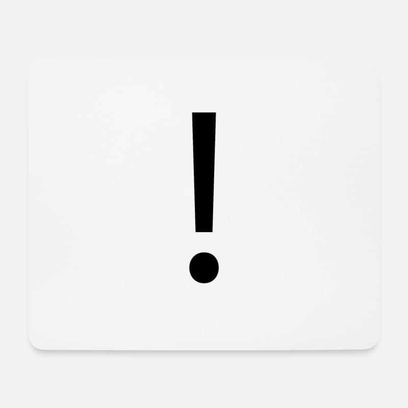 Ausrufezeichen - Mousepad (Querformat) - Weiß