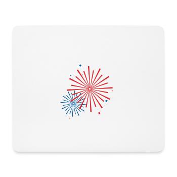 feu d'artifice - Tapis de souris (format paysage) - blanc - Devant