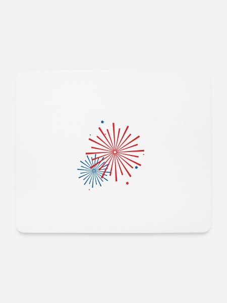 Feuerwerk - Mousepad (Querformat) - Weiß