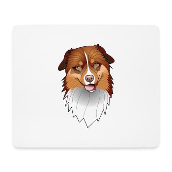 Berger Australian - rot dreifarbig - Mousepad (Querformat) - Weiß - Vorne
