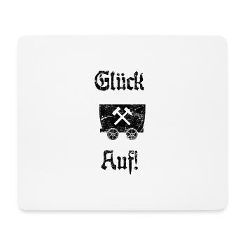 Glück Auf! Logo Schlägel und Eisen - Mousepad (Querformat) - Weiß - Vorne