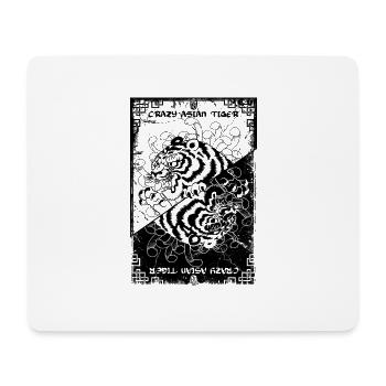 Crazy asian tiger grunge - Tapis de souris (format paysage) - blanc - Devant
