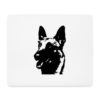 Malinois - Mousepad (Querformat) - Weiß - Vorne