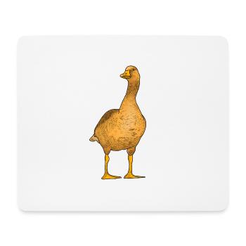 Orangene Gans - Mousepad (Querformat) - Weiß - Vorne