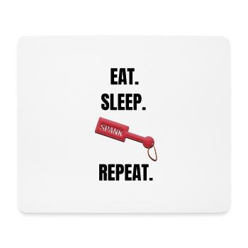 Eat Sleep Spank Repeat - Mousepad (Querformat) - Weiß - Vorne