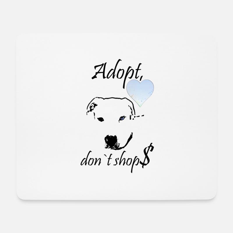 Adoptiert Hunde. Adopt, don´t shop! - Mousepad (Querformat) - Weiß