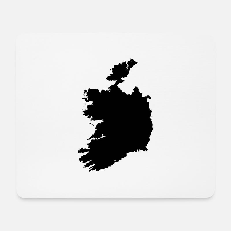 Irland Karte - Mousepad (Querformat) - Weiß