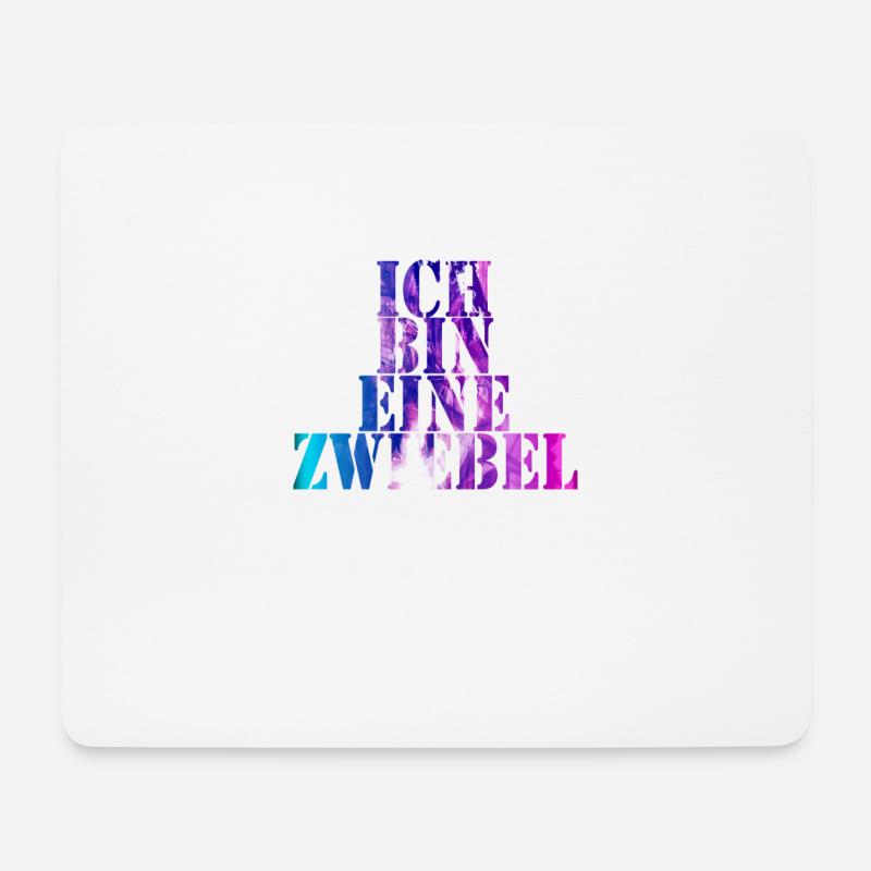 ich bin eine Zwiebel color - Mousepad (Querformat) - Weiß