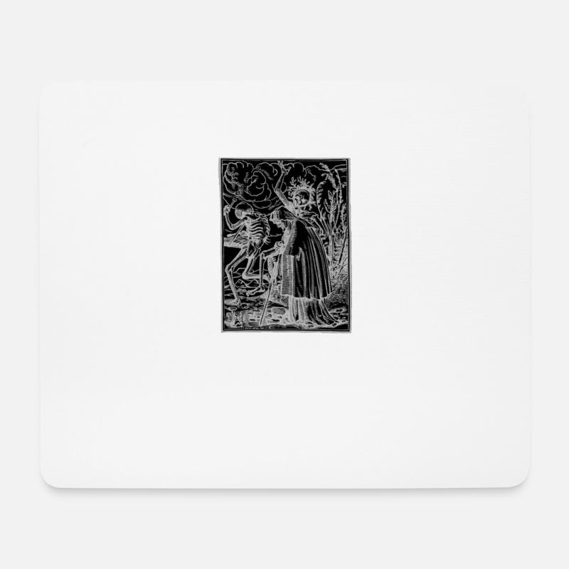 La danse Macabre (Totentanz, Tod, Black Metal)D - Mousepad (Querformat) - Weiß