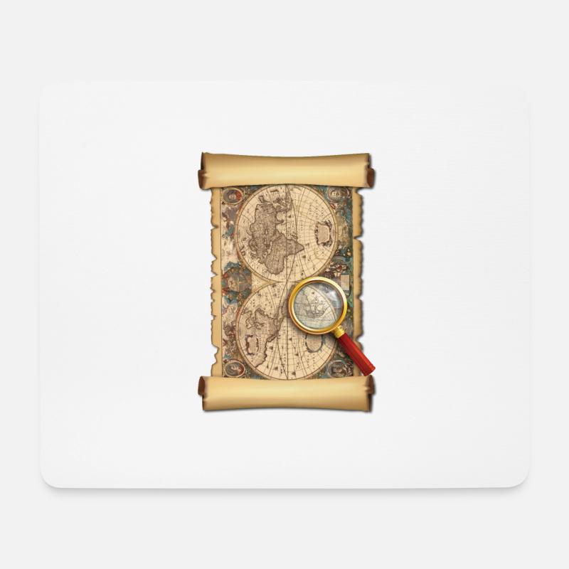 Alte Landkarte - Mousepad (Querformat) - Weiß