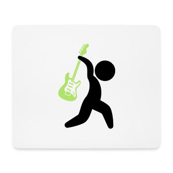 Musik Star mit einer Gitarre - Mousepad (Querformat) - Weiß - Vorne