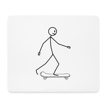 Skateboard - Mouse Pad (horizontal) - white - Front