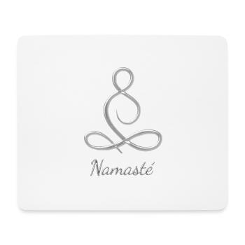 Namasté silber 3D - Mousepad (Querformat) - Weiß - Vorne