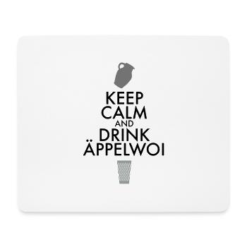 KEEP CALM AND DRINK ÄPPELWOI - Mousepad (Querformat) - Weiß - Vorne