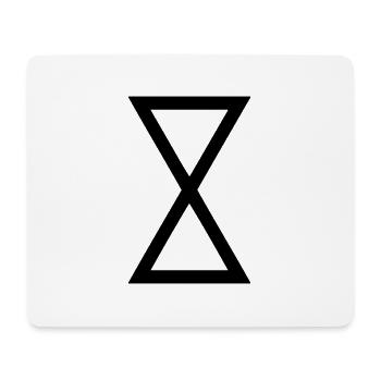 medieval alchemical symbol hourglass - Mouse Pad (horizontal) - white - Front