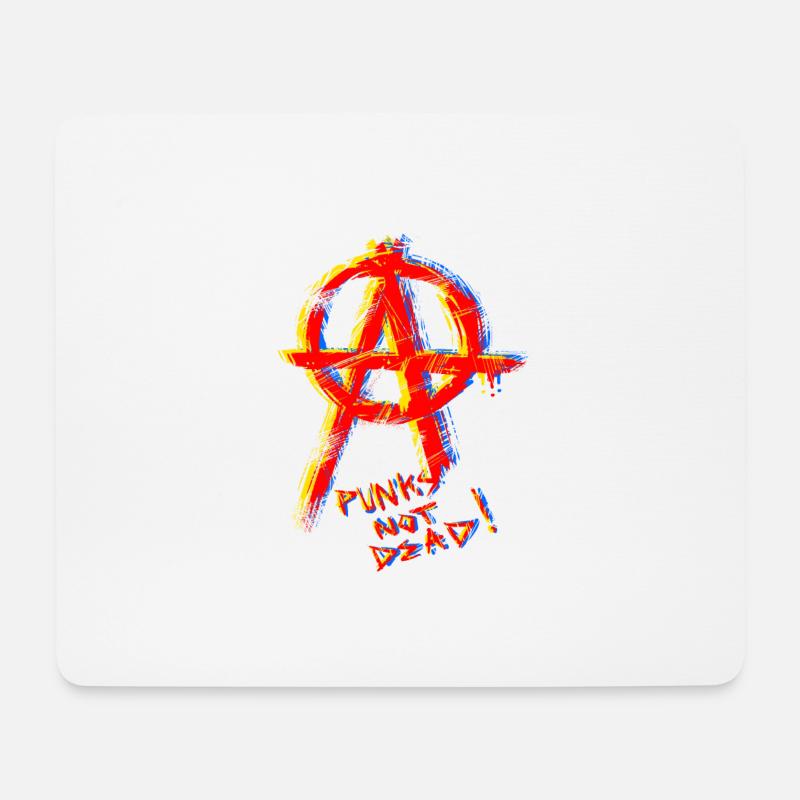 punks not dead anarchy - Mousepad (Querformat) - Weiß