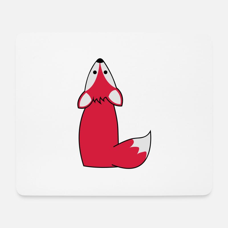 fuchs - Mousepad (Querformat) - Weiß