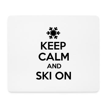 ski - Mousepad (Querformat) - Weiß - Vorne