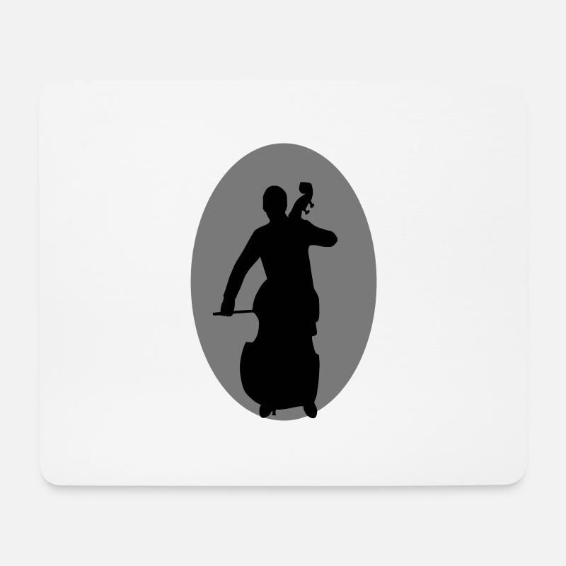 Kontrabass - Mousepad (Querformat) - Weiß