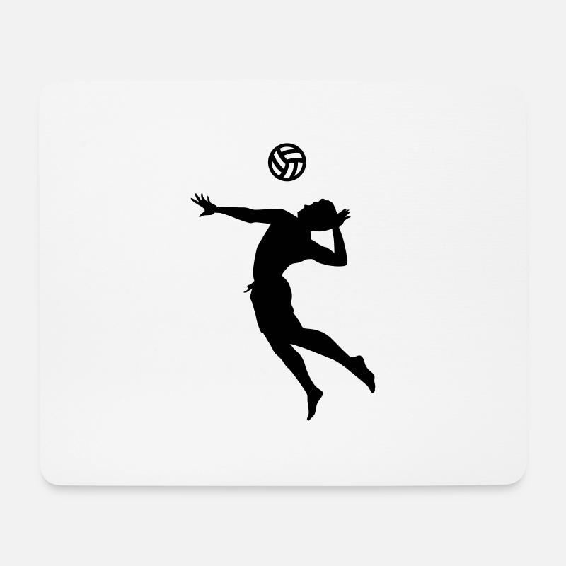Volleyball - Mousepad (Querformat) - Weiß