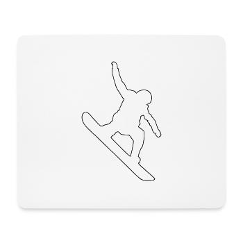 snowboarder fun - Mousepad (Querformat) - Weiß - Vorne
