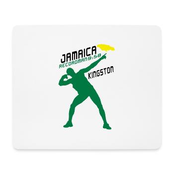 jamaica recordman kingston usain bolt - Tapis de souris (format paysage) - blanc - Devant