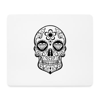 sugar skull pink - Mousepad (Querformat) - Weiß - Vorne