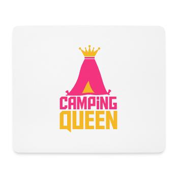 Camping Queen Königin Zelt Logo - Mousepad (Querformat) - Weiß - Vorne
