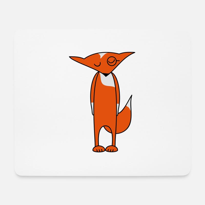 kluger Fuchs - Mousepad (Querformat) - Weiß