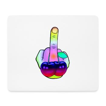 Stinking Finger Fuck you Cherry Cherry - Mouse Pad (horizontal) - white - Front