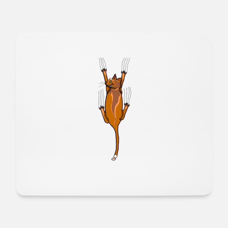 Katze - Mousepad (Querformat) - Weiß
